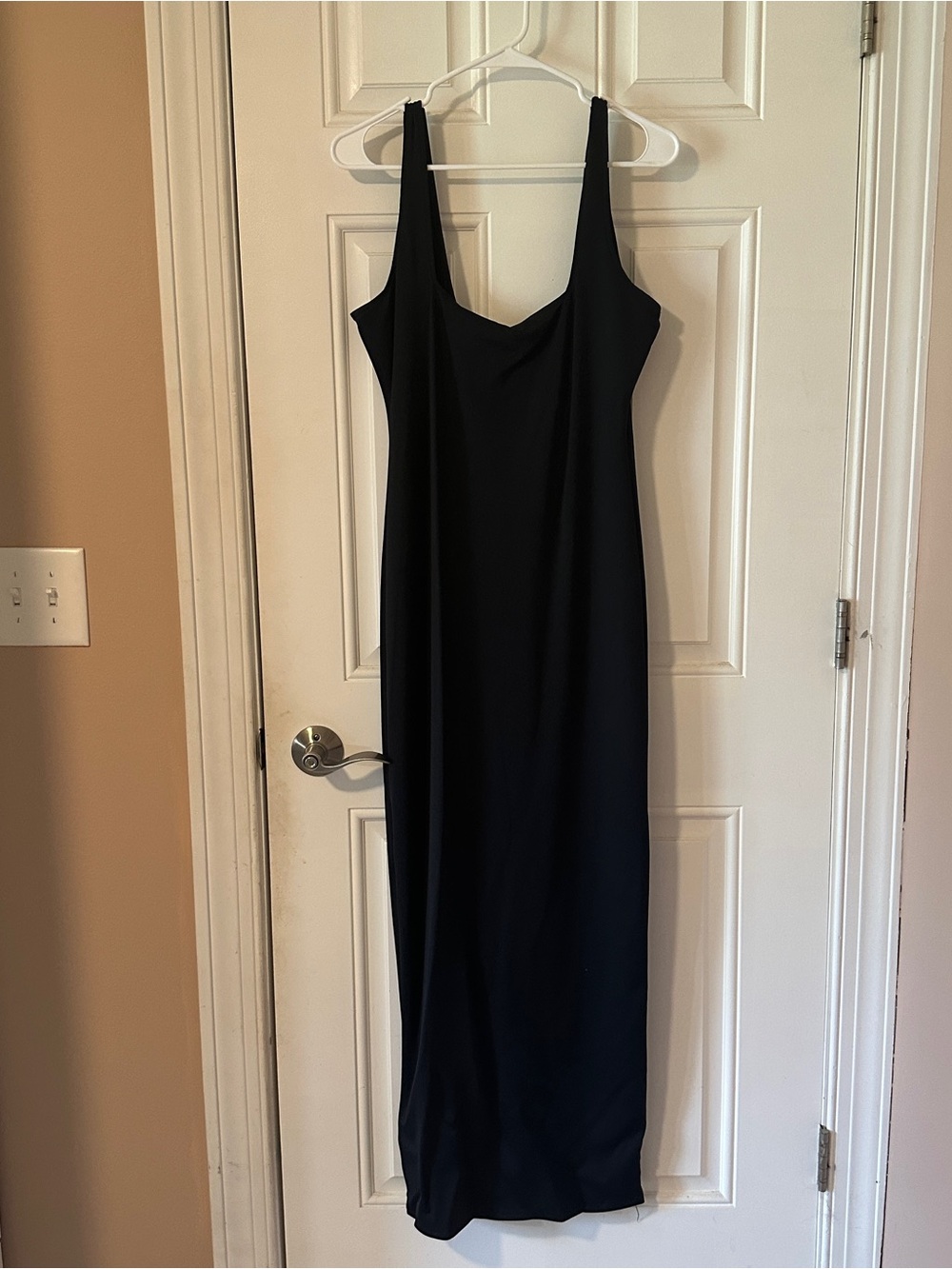 Good American Black Maxi Slip Dress